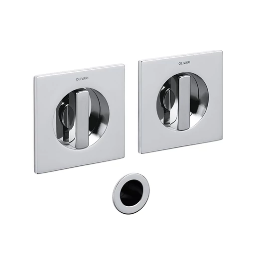 Olivari Giotto Q fényes króm szögletes húzókagyló pár kétoldali fordítóval