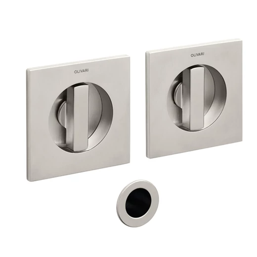 Olivari Giotto Q szatén szupernikkel szögletes húzókagyló pár kétoldali fordítóval