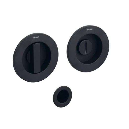 Olivari Dante matt fekete WC záras húzókagyló pár