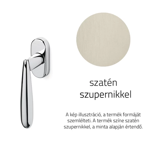 Olivari Futura szatén szupernikkel ablakfélkilincs