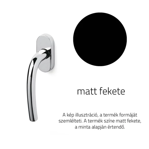 Olivari Tizianella F matt fekete ablakfélkilincs