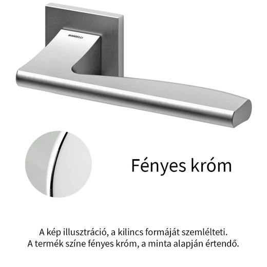 Mandelli Link modern négyzetrozettás kilincsgarnitúra
