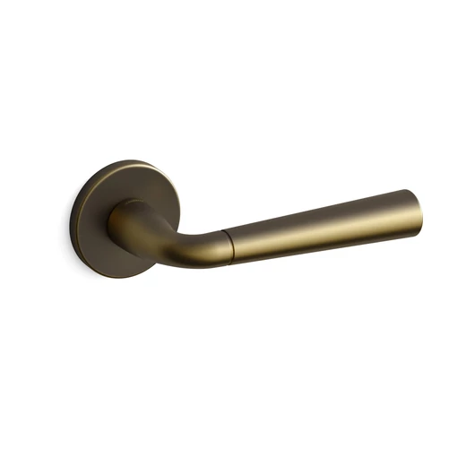 Mandelli Special modern körrozettás kilincsgarnitúra, matt bronz felülettel.