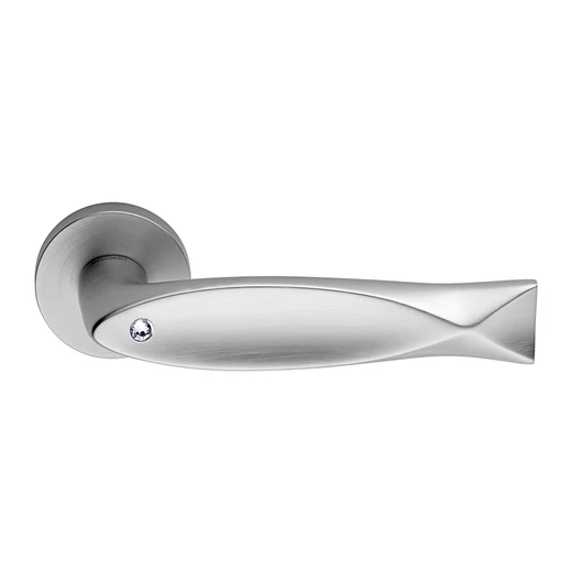 Linea Cali Fish Crystal matt króm kilincsgarnitúra