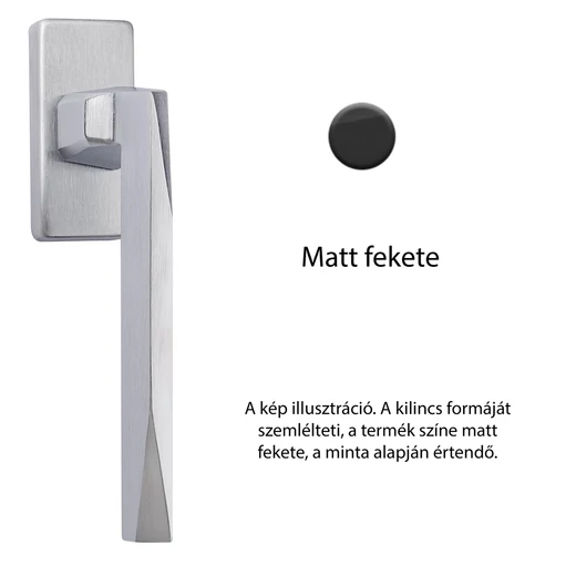 Maestro matt fekete ablakfélkilincs