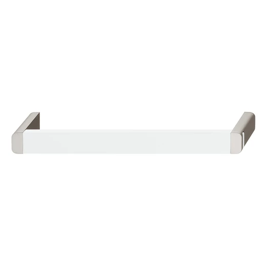 Häfele H1365, 202 mm szálcsiszolt nikkel / fehér bútorfogantyú 106.69.617