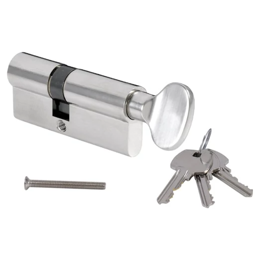 Pascal matt nikkel gombos cilinderbetét 3 kulccsal