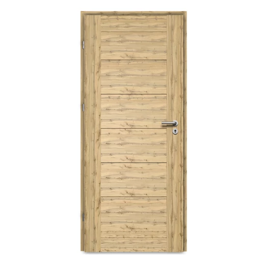 Pascal Enzo Rusztikus tölgy 3D teli beltéri ajtó szabvány méretben / 750x2100 mm / bal / 100-135 mm, utólag szerelhető átfogó tokkal