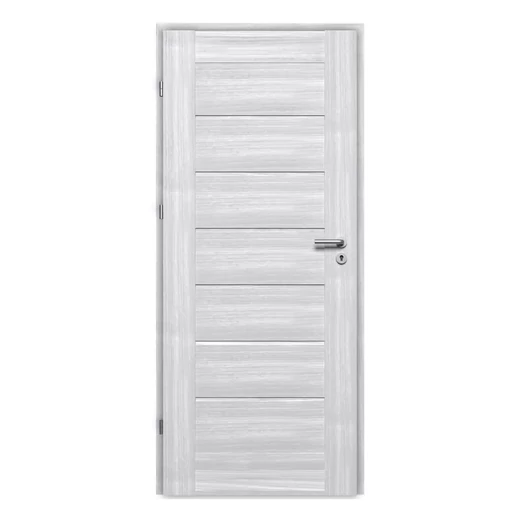 Pascal Sonata Szürke kőris 3D teli beltéri ajtó szabvány méretben / 750x2100 mm / bal / 100-135 mm, utólag szerelhető átfogó tokkal