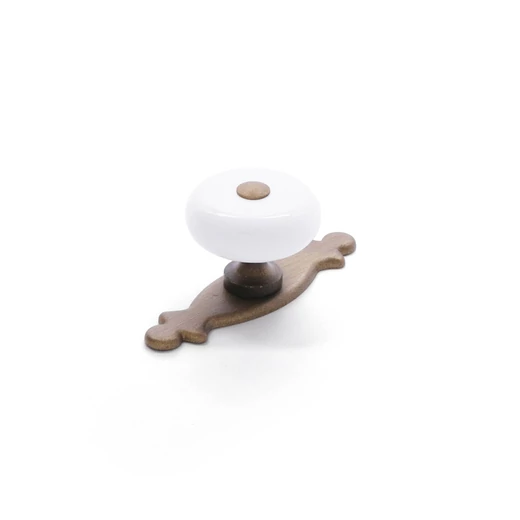 Rujz Design patinás bonz - festett fehér 114.30+p3 bútorgomb