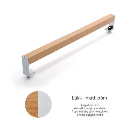 Rujz Design bükk / matt króm bútorfogantyú