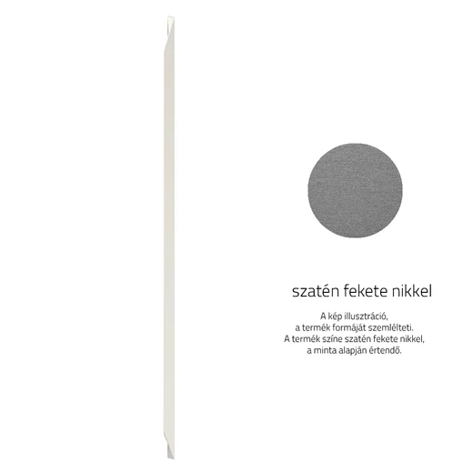 Rujz Design szatén fekete nikkel bútorfogantyú