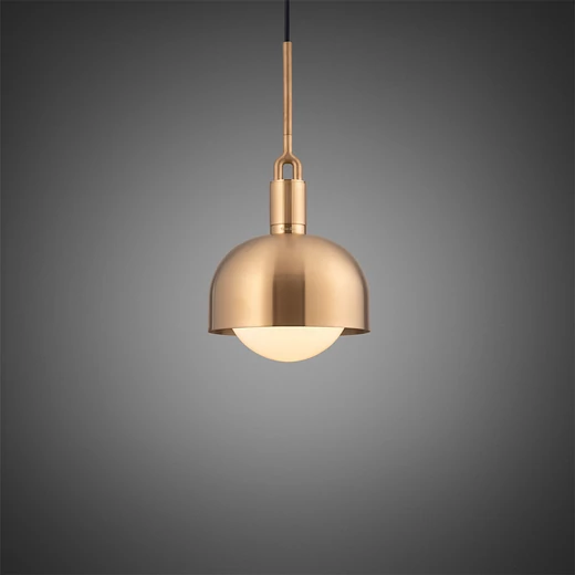 Buster+Punch Forked Shade Globe Opal medium függőlámpa, sárgaréz / E27 / RFP-813091