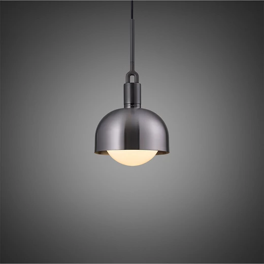 Buster+Punch Linear Forked Shade Globe Opal medium függőlámpa, fegyverszürke / E27 / RFP-863111