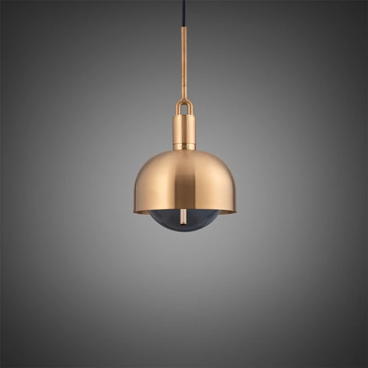 Buster+Punch Linear Forked Shade Globe Smoked medium függőlámpa, sárgaréz / E27 / RFP-813092
