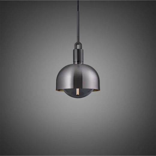 Buster+Punch Linear Forked Shade Globe Smoked medium függőlámpa, fegyverszürke / E27 / RFP-863112