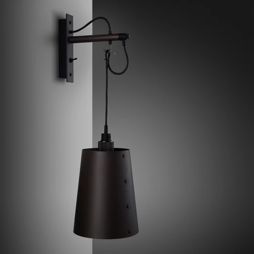 Buster+Punch Hooked Wall Large Graphite falilámpa, füstös bronz Cross / E27 / RHW-20445