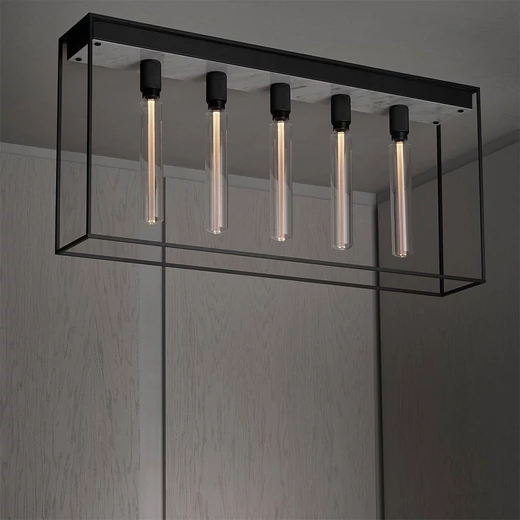Buster+Punch Cross Caged Ceiling 5.0 mennyezeti lámpa, fehér márvány / E27 / RCA-14268
