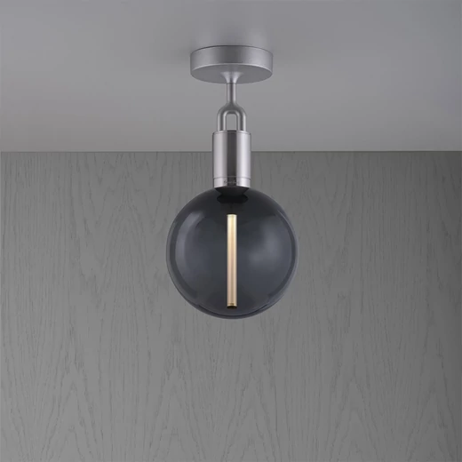 Buster+Punch Forked Ceiling Globe Smoked medium mennyezeti lámpa, szatén rozsdamentes acél/ E27 / RFC-853145