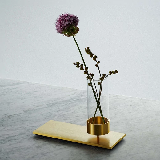 Buster+Punch Machined Vase szatén réz asztali váza / UK-MA-VAS-BR-A
