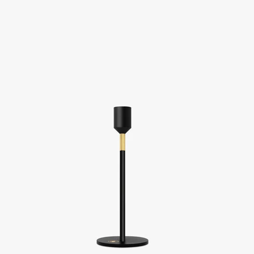 Nordic Flame gyertyatartó, fekete 19 cm N943