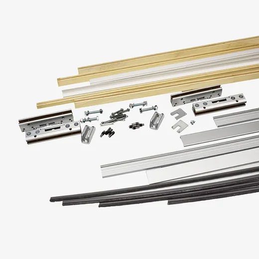 Ermetika üvegajtó vasalat készlet kétszárnyú Absolute falban futó tolóajtókhoz ACC.102