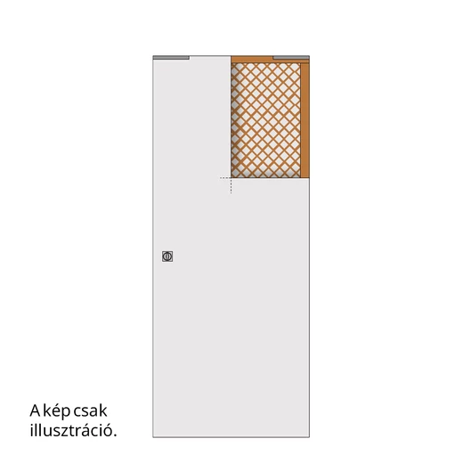 Ermetika Velio AB fehér dekorfóliás tolóajtólap szett Absolute EvoKit falban futó tolóajtó vázszerkezethez 700x2100 mm PABS.582