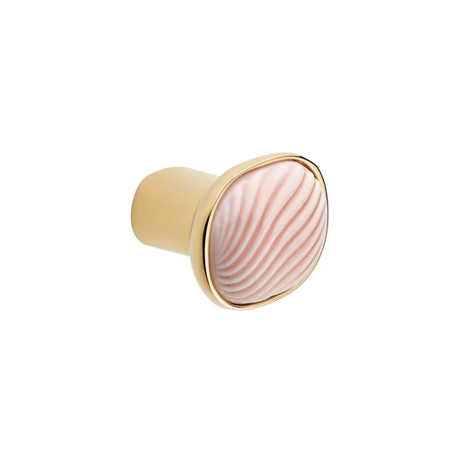 dnd Dune PVD antik fényes arany - rózsa porcelán bútorgomb DN70 PVD-BG+PSR