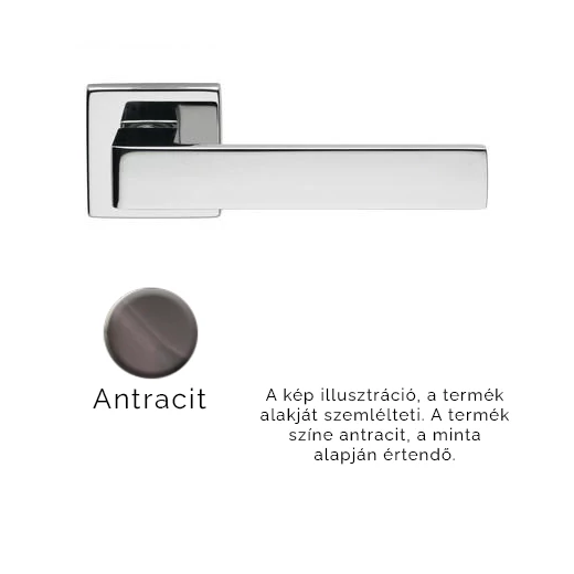 DND Quattro 02 Z antarcit négyzetrozettás kilincsgarnitúra