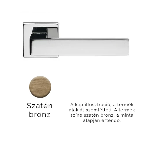 DND Quattro 02 Z szatén bronz négyzetrozettás kilincsgarnitúra