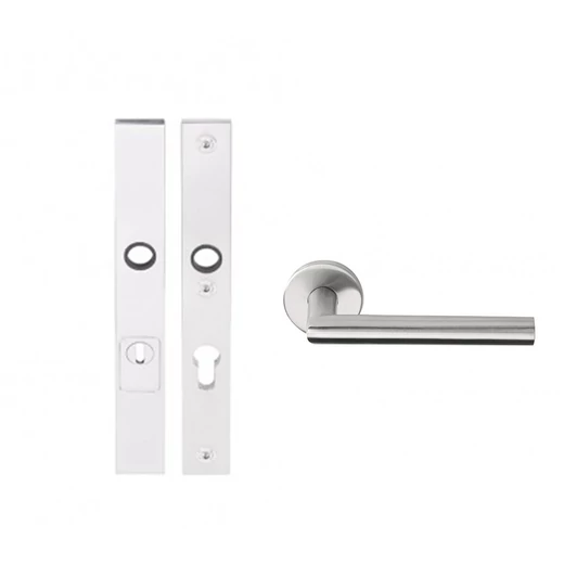 Formani Square-Basics rozsdamentes acél biztonsági bejárati 30 mm kilincsgarnitúra (LSQSM-28KT - LB2-19)