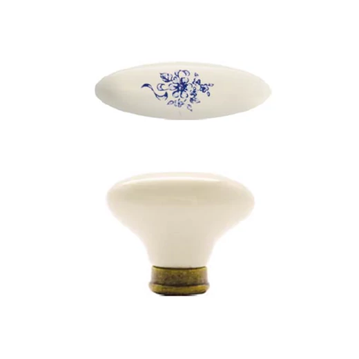 Giusti fehér porcelán - antik patina bútorfogantyú