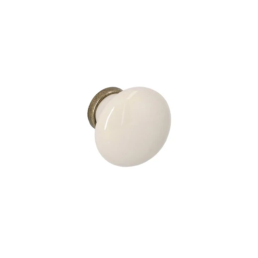 Giusti fehér porcelán - antik patina bútorfogantyú