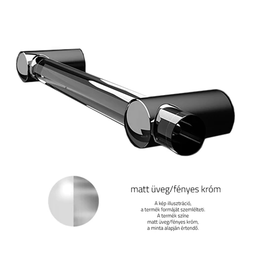 Glass Design Profili matt üveg / fényes króm 300 mm bútorfogantyú PF30S01F4