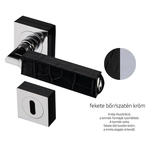 Glass Design CUBE Leather négyzetrozettás kilincsgarnitúra