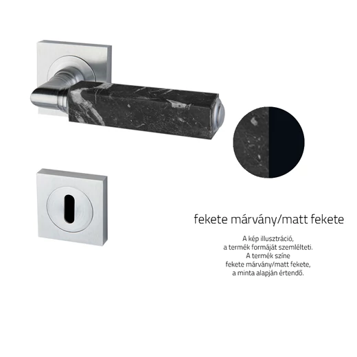 Glass Design CUBE Marble négyzetrozettás kilincsgarnitúra