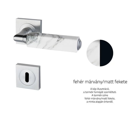 Glass Design CUBE Marble négyzetrozettás kilincsgarnitúra