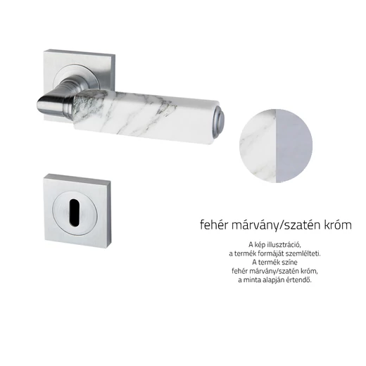 Glass Design CUBE Marble négyzetrozettás kilincsgarnitúra
