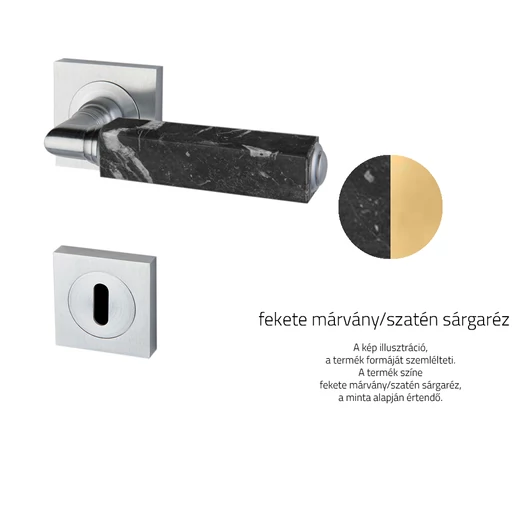 Glass Design CUBE Marble négyzetrozettás kilincsgarnitúra