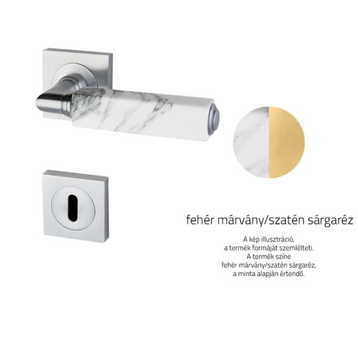 Glass Design CUBE Marble négyzetrozettás kilincsgarnitúra