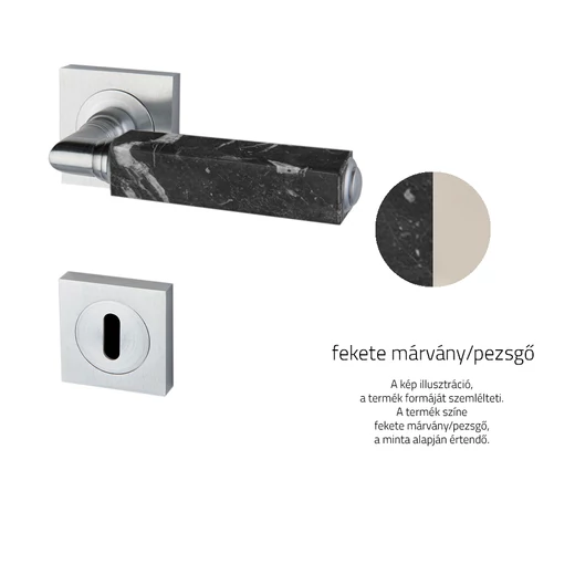 Glass Design CUBE Marble négyzetrozettás kilincsgarnitúra