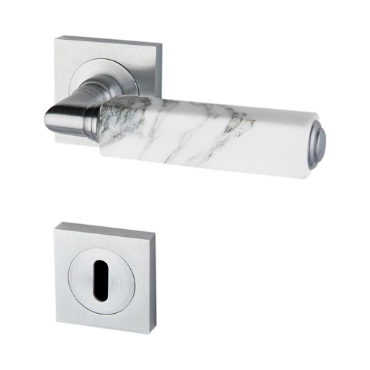 Glass Design CUBE Marble négyzetrozettás kilincsgarnitúra