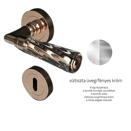 Glass Design ELKA Torciglione körrozettás kilincsgarnitúra