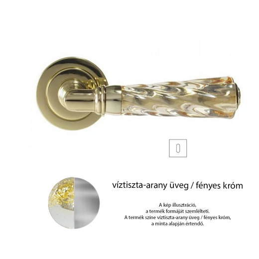 Glass Design ELKA TORCIGLIONE körrozettás BB alsó rozettával