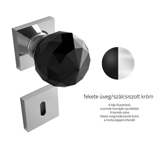 Glass Design GEO50 Home négyzetrozettás gomb kilincsgarnitúra
