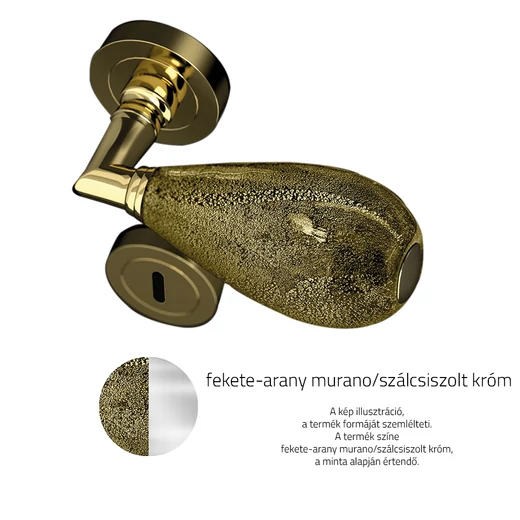 Glass Design GOCCIA körrozettás kilincsgarnitúra