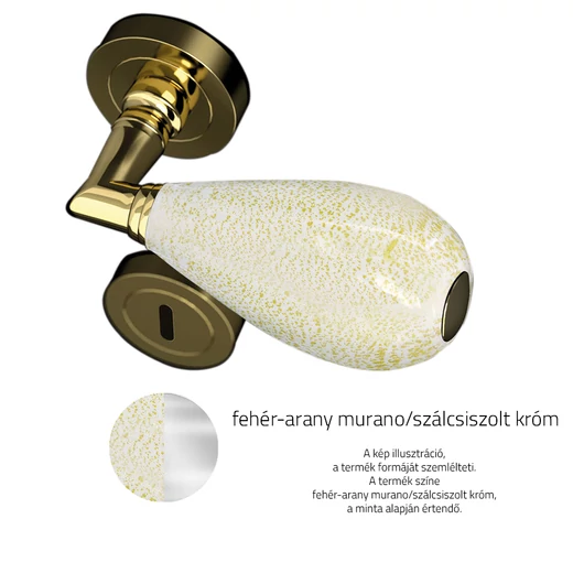 Glass Design GOCCIA körrozettás kilincsgarnitúra