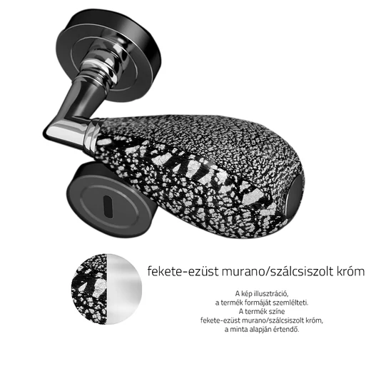 Glass Design GOCCIA körrozettás kilincsgarnitúra