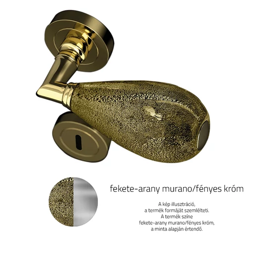 Glass Design GOCCIA körrozettás kilincsgarnitúra