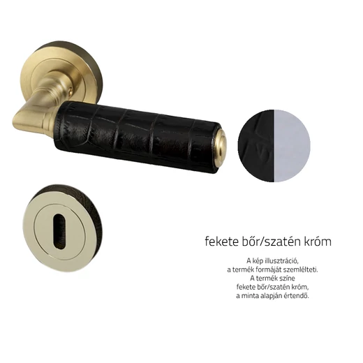 Glass Design KIKKA Leather körrozettás kilincsgarnitúra